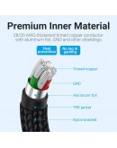 Vention Кабел USB 3.1 Type-C / USB 2.0 AM - 0.5M Black U-Shaped, Aluminum Alloy 5A - COHHD