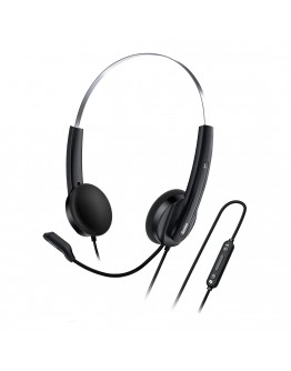 Genius слушалки с микрофон Headset HS-220U - AI, USB-C, Mic, Black