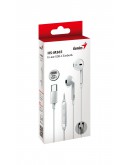 Genius слушалки тапи In-ear Earbuds HS-M365 - USB-C, White