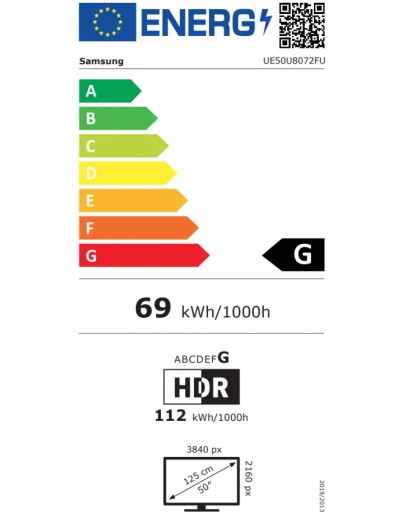 Samsung LED 50U8072 50 Smart, 4K Ultra HD, 50Hz Mo