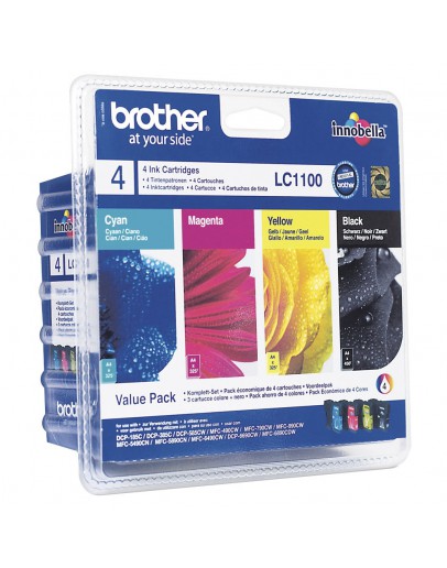 Brother LC-1100BK/C/M/Y VALUE BP Ink Cartridge Sta