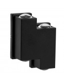 Фасадна лампа аплик DeTech , 4*1W, 4000K, IP44, Черен - 77033