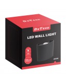 Фасадна лампа аплик DeTech , 2*1W, 4000K, IP44, Черен - 77030