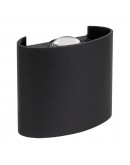 Фасадна лампа аплик DeTech , 2*1W, 4000K, IP44, Черен - 77030