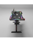 Геймърско бюро No brand Y109, 4 в 1, RGB, Черен - 74009