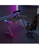 Геймърско бюро No brand D2209, 4 в 1, RGB, Черен - 74001