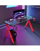 Геймърско бюро No brand D2107, 4 в 1, RGB, Черен - 74007