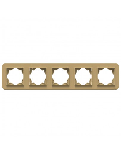 Петорна рамка DeTech DE-9223-85,Хоризонтална, За вграждане, 364x80, Златист - 75057