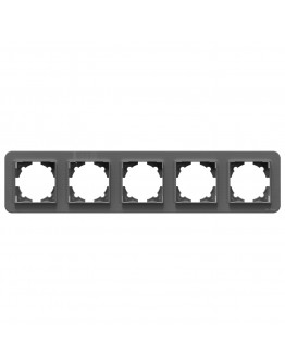 Петорна рамка DeTech DE-9223-85, Хоризонтална, За вграждане, 364x80, Сив - 75072