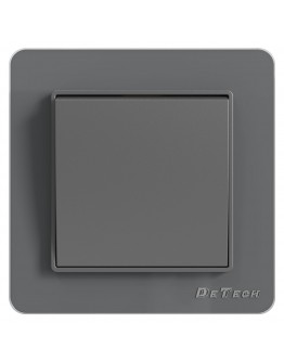 Кръстат електрически ключ DeTech DE-6008-33, Схема 7, 10А, 250V, За вграждане, IP20, Сив - 75022