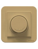 Електрически ключ димер DeTech DE-9223-71, 200W, С рамка, За вграждане, IP20, Златист - 75052
