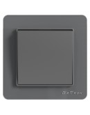 Единичен електрически ключ DeTech DE-6008-01, Схема 1, 10A, 250V, За вграждане, IP20, Сив - 75019