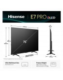 Hisense 75 E7Q Pro, 4K Ultra HD 3840x2160, QLED, Q