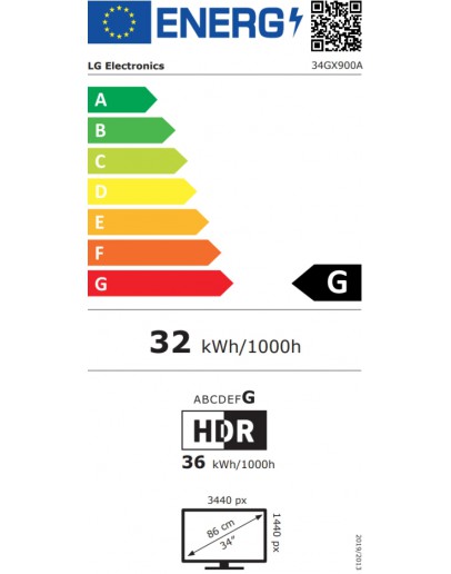 Монитор LG 34GX900A-B, 34, OLED UltraGear 21:9 Curved, IPS