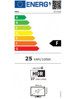 Монитор Dell S2725QC, 27 IPS Anti-Glare, LED, 4ms, 120 Hz,