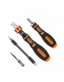 Комплект отвертки, накрайници и вложки Jakemy JM-6111, 69 Части, CR-V, Стомана, Оранжев - 17632