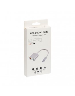 Звукова карта No brand, Type-C, 5.1, Златист  - 17048