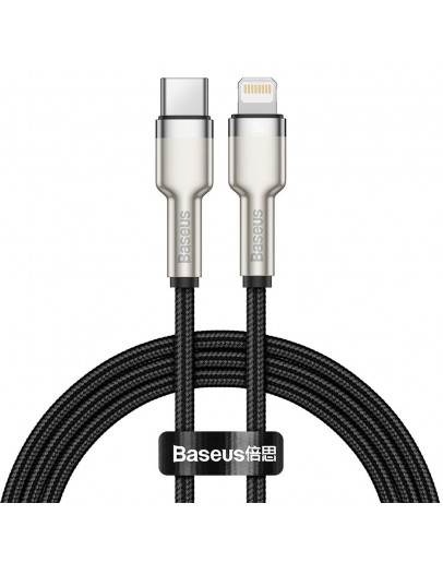 Кабел за данни Baseus Cafule, Type-C - Lightning, 20W, 1.0m, Черен - 40475