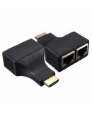 HDMI удължител, No brand, През LAN CAT-5e/6, Черен - 17165
