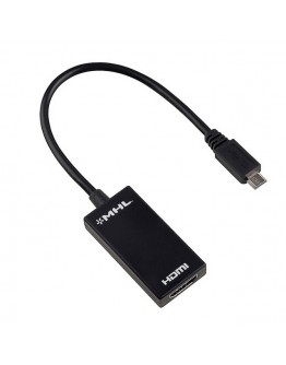 Преходник No brand, MHL (micro USB) към HDMI, 15см, Черен - 18223