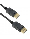 Кабел DeTech DP - DP M/M, 14+1 cooper, 5м, Черен - 18272