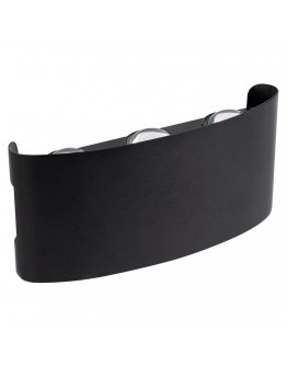 Фасадна лампа аплик DeTech , 6*1W, 4000K, IP44, Черен - 77031