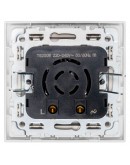 Електрически ключ димер DeTech DE-9227-71, 200W, С рамка, Мат, За вграждане, IP20, Златист - 75128