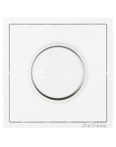 Електрически ключ димер DeTech DE-9227-71, 200W, С рамка, Мат, За вграждане, IP20, Бял - 75114
