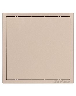Единичен електрически ключ DeTech DE-9227-01, С рамка, Мат, Схема 1, 10A, 250V, За вграждане, IP20, Златист - 75120
