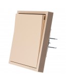 Девиаторен електрически ключ DeTech DE-9227-31, С рамка, Мат, Схема 6, 10А, 250V, За вграждане, IP20, Златист - 75123