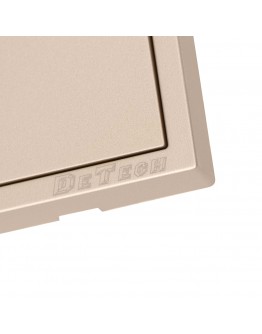 Двойна розетка за компютър DeTech DE-9227-62, RJ45, Cat5E, Мат, За вграждане, IP20, Златист - 75127