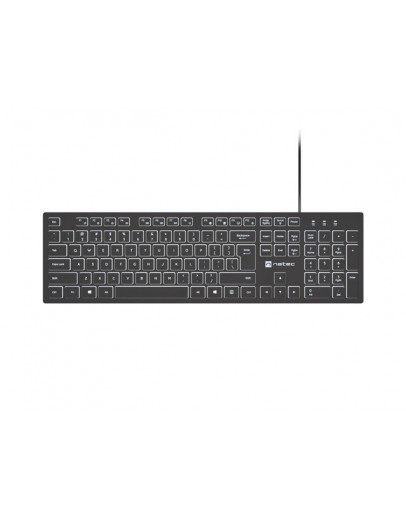 Natec Keyboard Herring Glow US, White Backlight