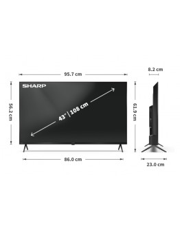 Sharp 43HL4265E, 43 Google TV, 4K Ultra HD  3840x2
