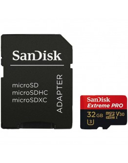 SANDISK Extreme PRO microSDHC 32GB + SD Adapter +