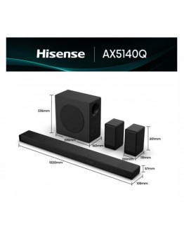 Hisense AX5140Q,  5.1.4Ch Sound Bar with Wireless 