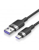 Vention Кабел USB 2.0 A Male to C Male 1.0M Black 6A Fast Charge - CTOBF