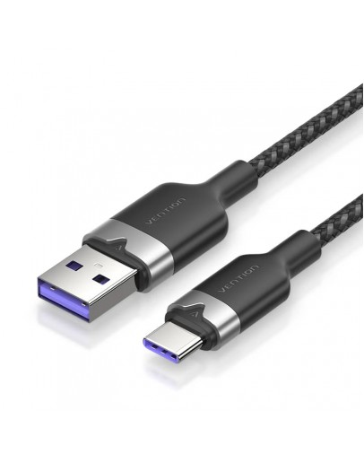 Vention Кабел USB 2.0 A Male to C Male 1.0M Black 6A Fast Charge - CTOBF