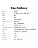 Vention Кабел Cable - Display Port v2.1 DP M / M Black 16K@60Hz, 2M - HGBHH