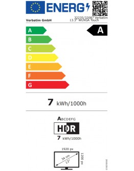 Монитор Verbatim Portable 13.3  WUXGA Touch Monitor ALU wi