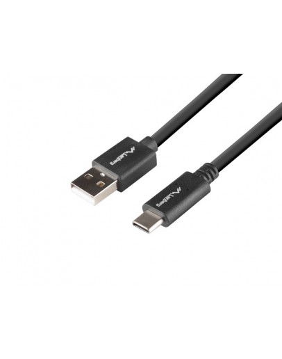 Lanberg USB-C(M) -> USB-A(M) 2.0 cable 1m QC, blac