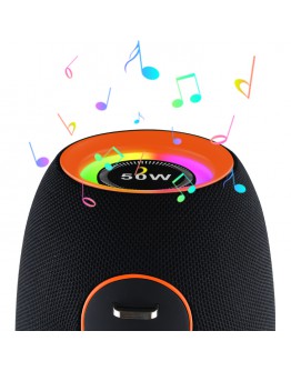 Тонколона Kisonli K8, Bluetooth, USB, SD, AUX, RGB, Черен - 22296