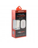 Мрежово зарядно устройство DeTech, DE-15, 5V/3.1A 220V, 2 x USB, Бял - 40095