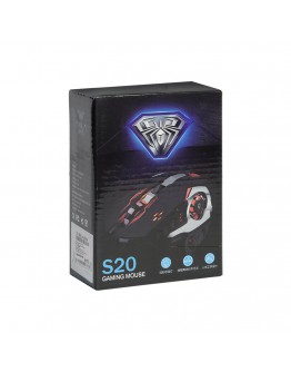 Геймърска мишка Aula S20, Оптична, 6D, RGB, Черен - 736