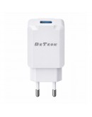 Мрежово зарядно устройство DeTech, DE-36, 5V/1A 220V, 1 x USB, Бял - 40537