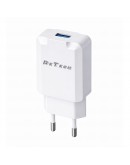 Мрежово зарядно устройство DeTech, DE-36, 5V/1A 220V, 1 x USB, Бял - 40537