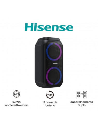 Hisense Party speaker 2.0 Ch., 160W, BT, 12h play,