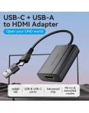 Vention адаптер Adapter USB-C/A to HDMI F - ACYHB