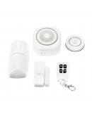 Смарт алармена система No brand PST-H3, 5в1, Wi-Fi, Tuya Smart, Бял - 91011