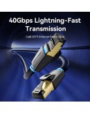 Vention Кабел LAN SFTP Cat.8 Patch Cable - 5.0M Black 40Gbps - IKABJ