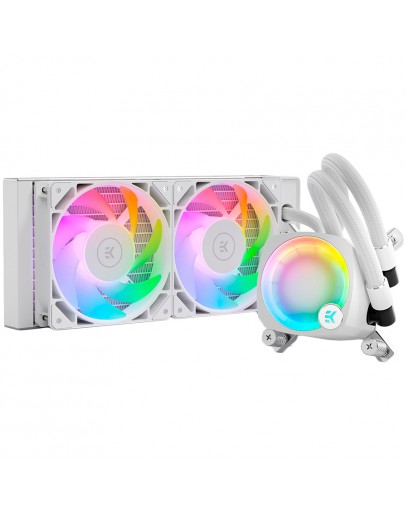 EK-Nucleus AIO CR240 Lux D-RGB - White, 2x EK-FPT